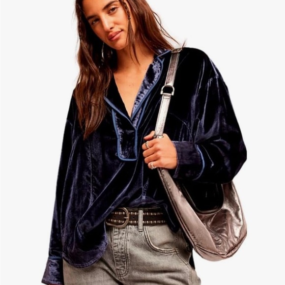 We The Free Night Sky Velvet Top - Picture 1 of 8